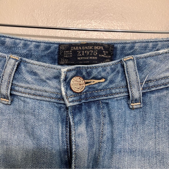 Zara Basic z1975 Lightly Distressed Jeans - Picture 3 of 5